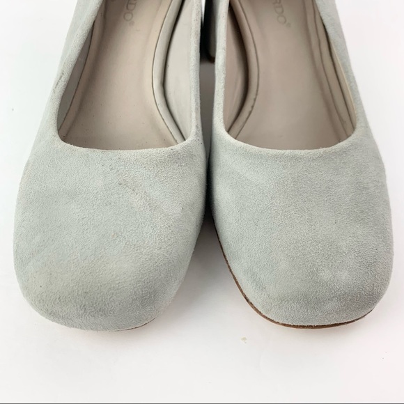 Bernardo The Jackie Suede Grey Square Toe Heel 9 - Picture 5 of 16